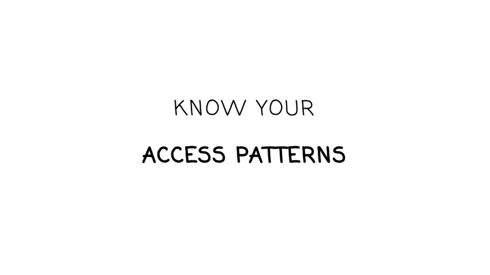 Know your access patterns